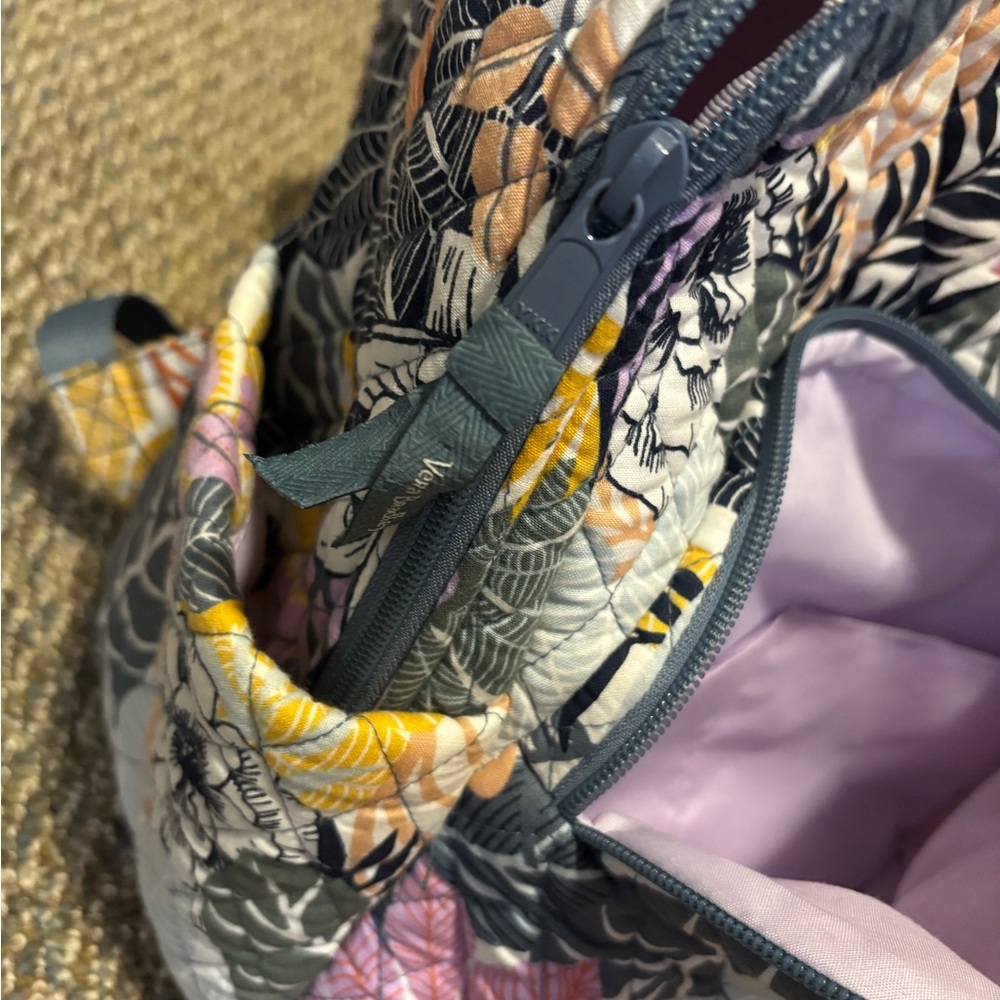 Vera Bradley Quilted Leaf Pattern Backpack - image 5